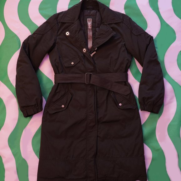 Add Down Trench-Style Puffer Coat - Picture 2 of 5